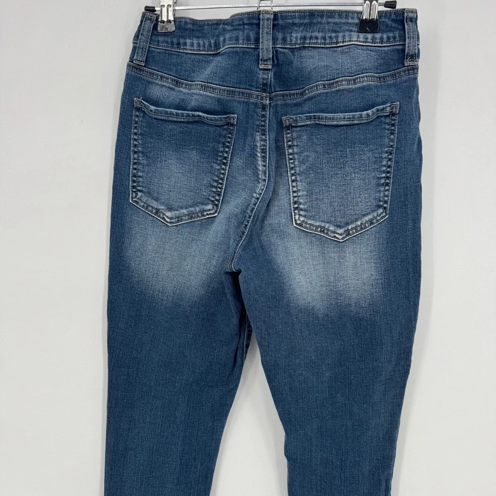 SO Ultimate Ankle Jegging High Rise‎ Button Fly Stretch Denim Jeans Women Size 7